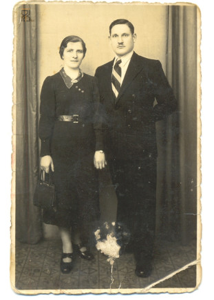 Mátyás József és felesége, Ábrahám Gizella - 1938.